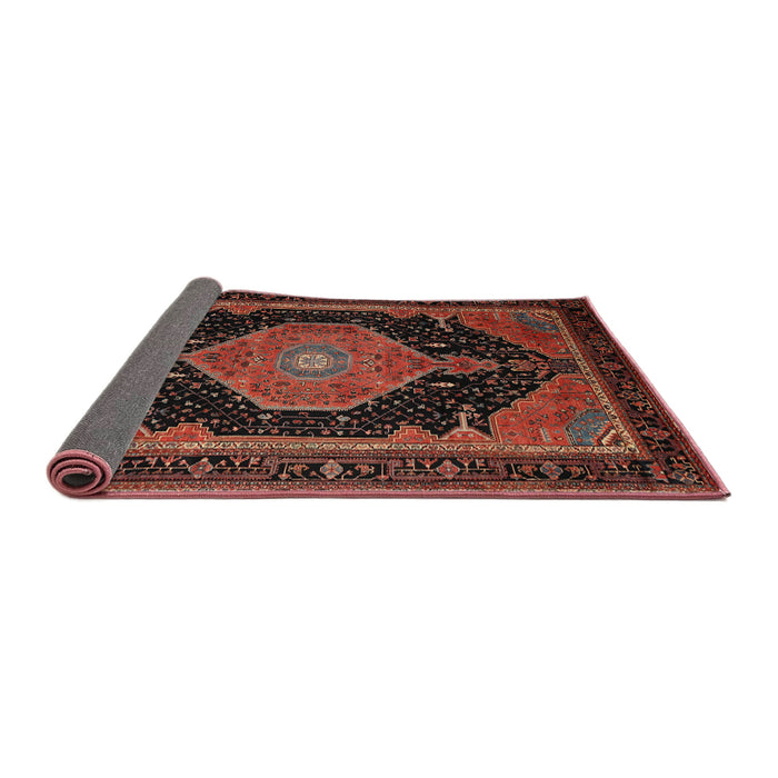 Sideview of Traditional Rust Pink Medallion Rug, tr1652
