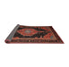 Sideview of Traditional Rust Pink Medallion Rug, tr1652