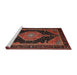 Sideview of Machine Washable Traditional Rust Pink Rug, wshtr1652