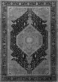 Medallion Gray Traditional Rug, tr1652gry