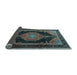 Sideview of Medallion Light Blue Traditional Rug, tr1652lblu