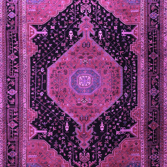 Machine Washable Medallion Purple Traditional Area Rugs, wshtr1652pur