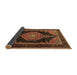 Sideview of Medallion Brown Traditional Rug, tr1652brn