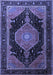 Medallion Blue Traditional Rug, tr1652blu