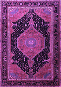 Medallion Purple Traditional Rug, tr1652pur