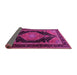 Sideview of Medallion Pink Traditional Rug, tr1652pnk