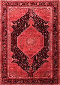 Medallion Red Traditional Rug, tr1652red