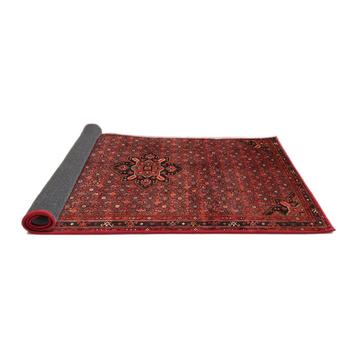 Sideview of Traditional Brown Red Persian Rug, tr1653