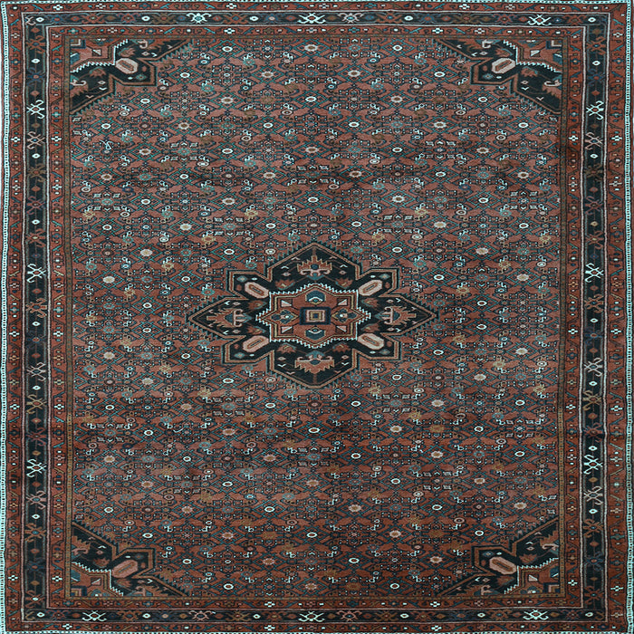 Square Machine Washable Persian Light Blue Traditional Rug, wshtr1653lblu