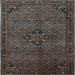 Square Machine Washable Persian Light Blue Traditional Rug, wshtr1653lblu