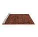 Sideview of Machine Washable Persian Brown Traditional Rug, wshtr1653brn