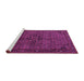 Sideview of Machine Washable Persian Purple Traditional Area Rugs, wshtr1653pur