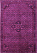 Machine Washable Persian Purple Traditional Area Rugs, wshtr1653pur