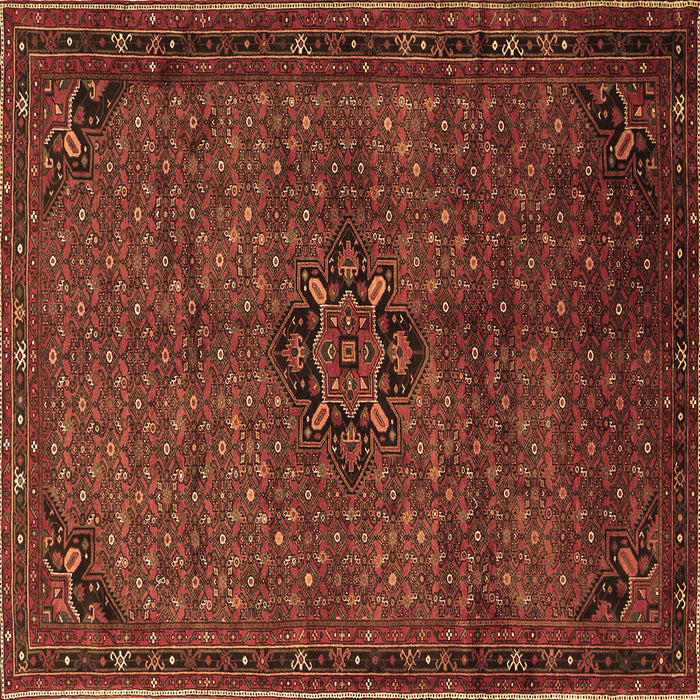 Square Machine Washable Persian Brown Traditional Rug, wshtr1653brn