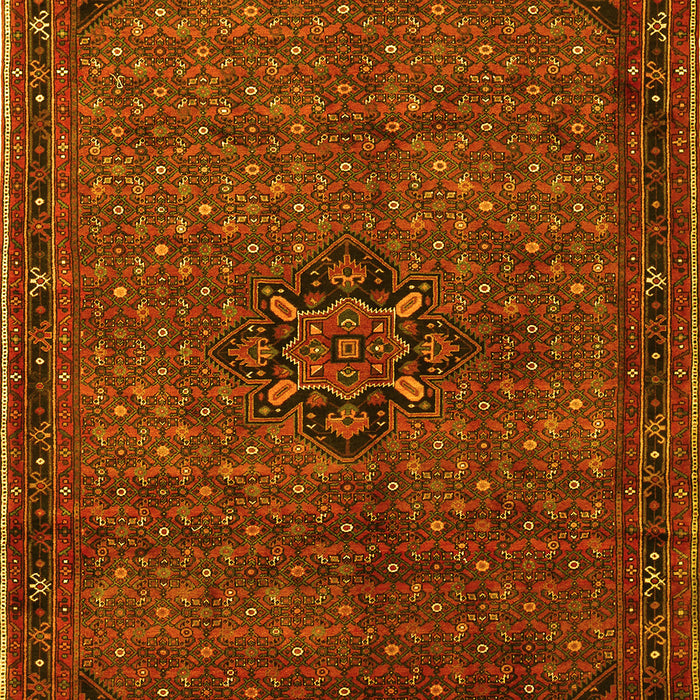 Machine Washable Persian Yellow Traditional Rug, wshtr1653yw