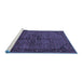 Sideview of Machine Washable Persian Blue Traditional Rug, wshtr1653blu