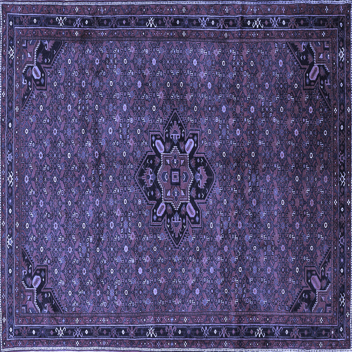 Square Persian Blue Traditional Rug, tr1653blu