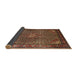 Sideview of Traditional Saffron Red Persian Rug, tr1654