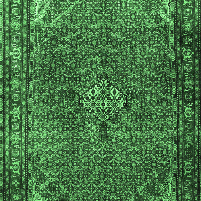 Machine Washable Persian Emerald Green Traditional Area Rugs, wshtr1654emgrn