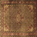 Square Persian Brown Traditional Rug, tr1654brn