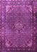 Machine Washable Persian Purple Traditional Area Rugs, wshtr1654pur