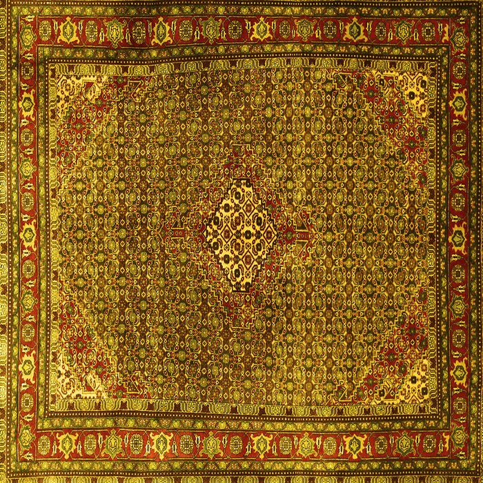 Square Persian Yellow Traditional Rug, tr1654yw
