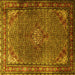 Square Persian Yellow Traditional Rug, tr1654yw