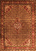 Serging Thickness of Machine Washable Persian Orange Traditional Area Rugs, wshtr1654org