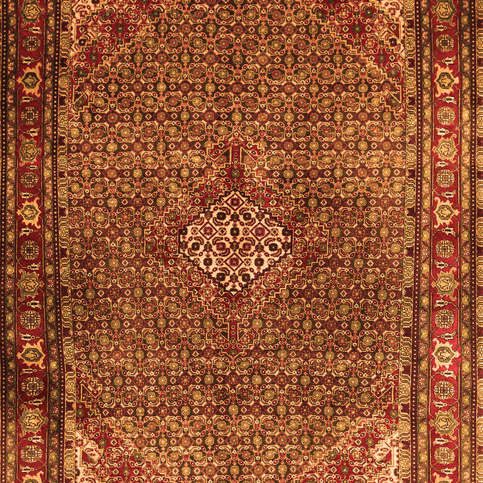 Serging Thickness of Machine Washable Persian Orange Traditional Area Rugs, wshtr1654org