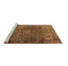 Sideview of Machine Washable Persian Brown Traditional Rug, wshtr1654brn