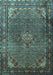 Machine Washable Persian Light Blue Traditional Rug, wshtr1654lblu