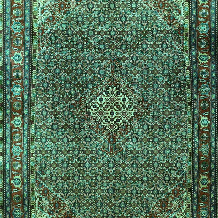 Machine Washable Persian Turquoise Traditional Area Rugs, wshtr1654turq