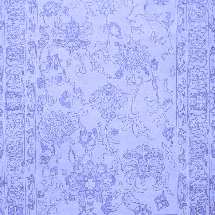 Machine Washable Persian Blue Traditional Rug, wshtr1655blu