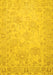 Machine Washable Persian Yellow Traditional Rug, wshtr1655yw