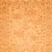 Round Machine Washable Persian Orange Traditional Area Rugs, wshtr1655org