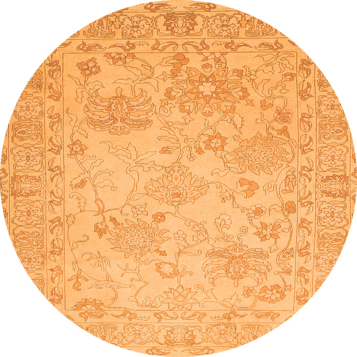Machine Washable Persian Orange Traditional Area Rugs, wshtr1655org
