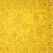 Square Machine Washable Persian Yellow Traditional Rug, wshtr1655yw