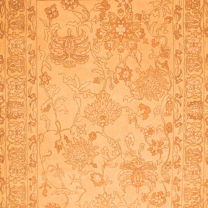 Serging Thickness of Machine Washable Persian Orange Traditional Area Rugs, wshtr1655org