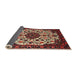 Sideview of Traditional Saffron Red Medallion Rug, tr1656