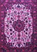 Machine Washable Medallion Purple Traditional Area Rugs, wshtr1656pur