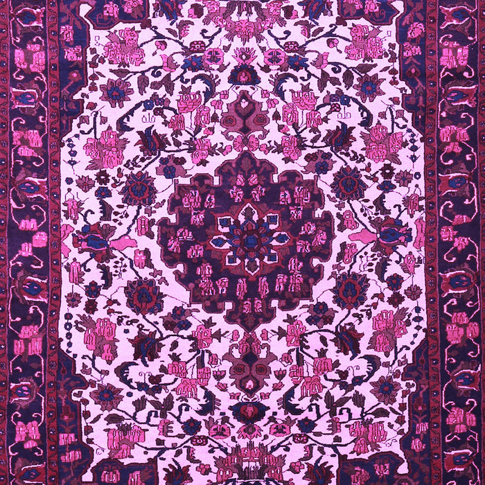Machine Washable Medallion Purple Traditional Area Rugs, wshtr1656pur