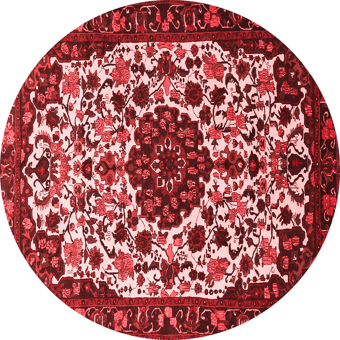 Medallion Red Traditional Rug, tr1656red
