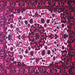 Square Medallion Pink Traditional Rug, tr1656pnk