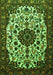 Medallion Green Traditional Rug, tr1656grn