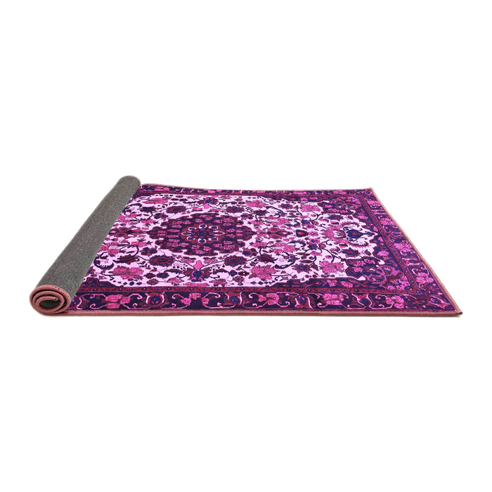 Sideview of Medallion Purple Traditional Rug, tr1656pur