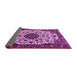 Sideview of Medallion Purple Traditional Rug, tr1656pur