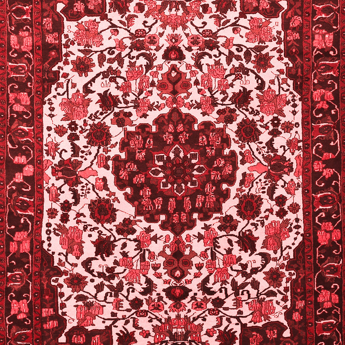 Machine Washable Medallion Red Traditional Rug, wshtr1656red