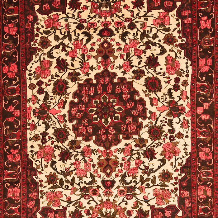 Medallion Orange Traditional Rug, tr1656org