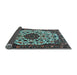 Sideview of Medallion Light Blue Traditional Rug, tr1656lblu