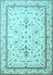 Machine Washable Persian Light Blue Traditional Rug, wshtr1657lblu